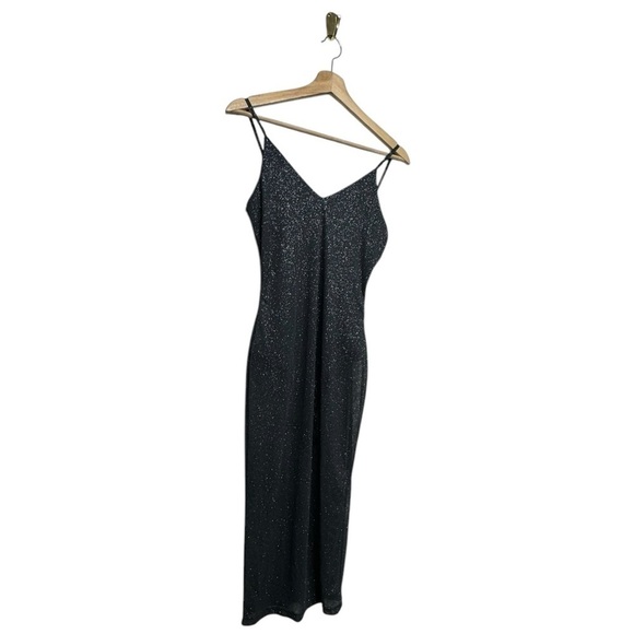 NWT REVOLVE SUPERDOWN Justene Sheer Glitter Dress Grey S - Picture 9 of 11